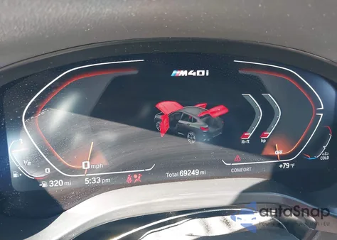 2022 BMW X4 M40I из США, поврежденный, VIN 5UX43DT04N9M50649